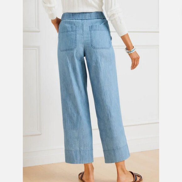 Talbots Light Blue Cropped Pants - Picture 3 of 13